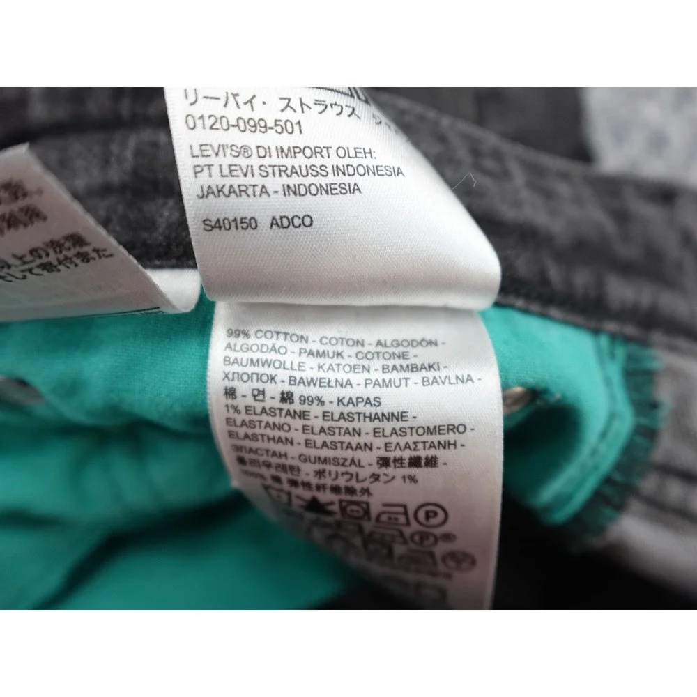 Levis 511 Slim Fit Jeans Mens 31x30 Gray Faded Denim 19111-0063